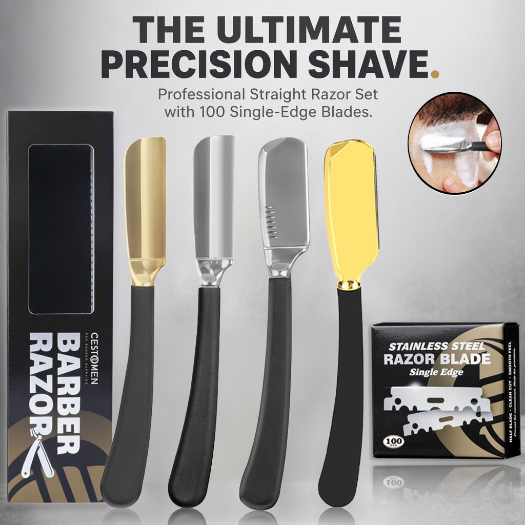 Straight Razor Safety - Professional Men Beard Straight Razor Holder