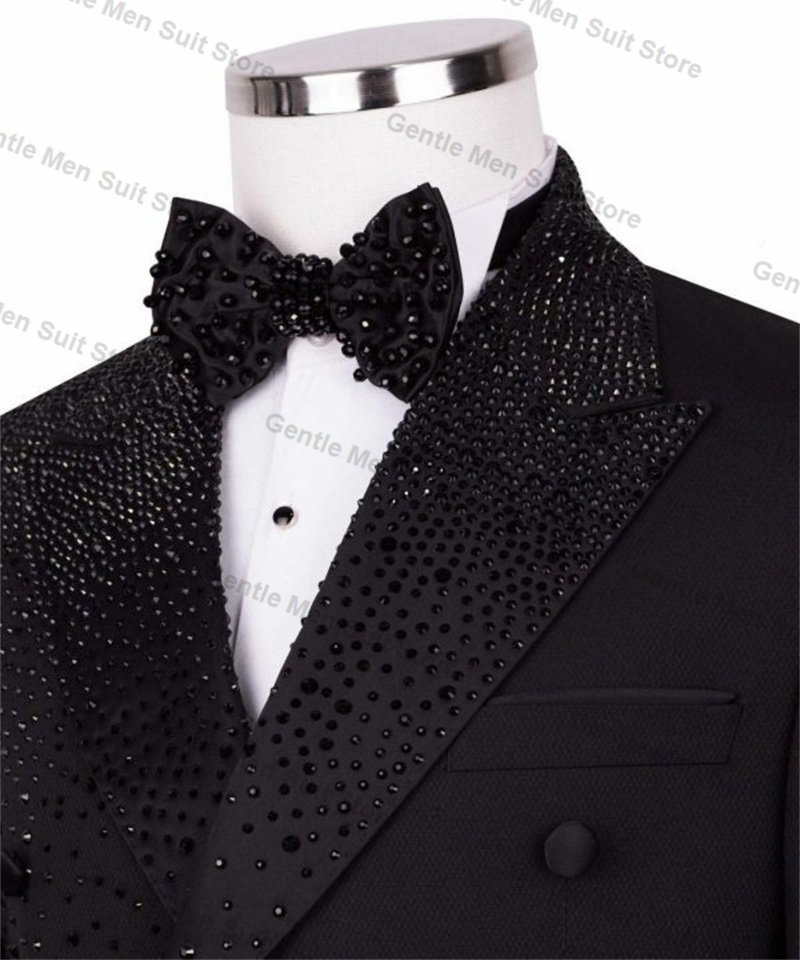 Black Luxury Crystals Men Suit - Mens Grooming Kit Luxury 리뷰 및 가격