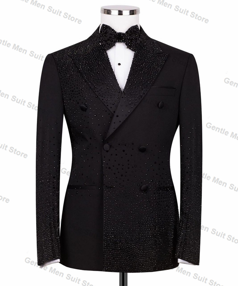 Black Luxury Crystals Men Suit - Mens Grooming Kit Luxury 리뷰 및 가격