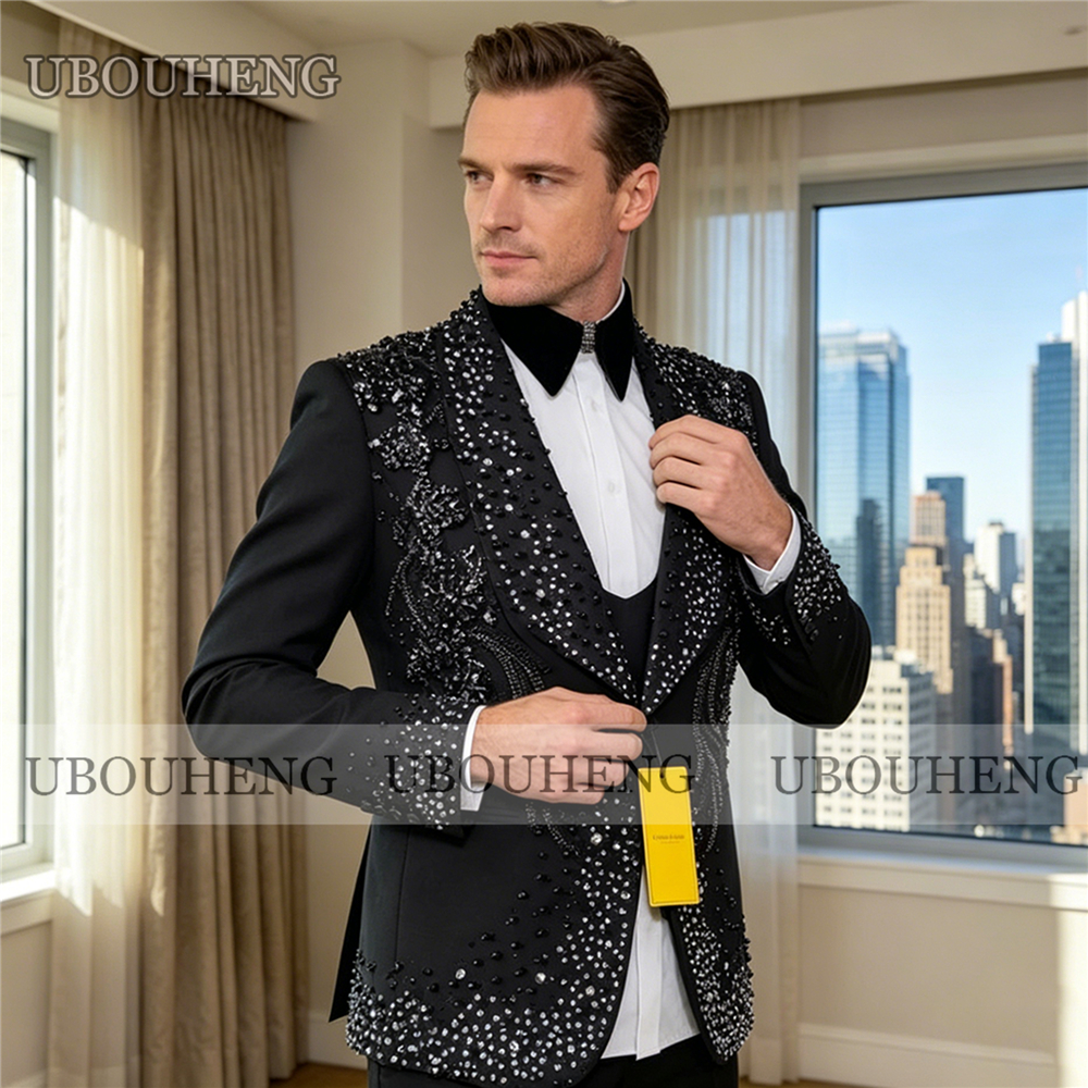 Luxury 3 Piece Men Suit Black  - Mens Grooming Kit Luxury 리뷰 및 가격