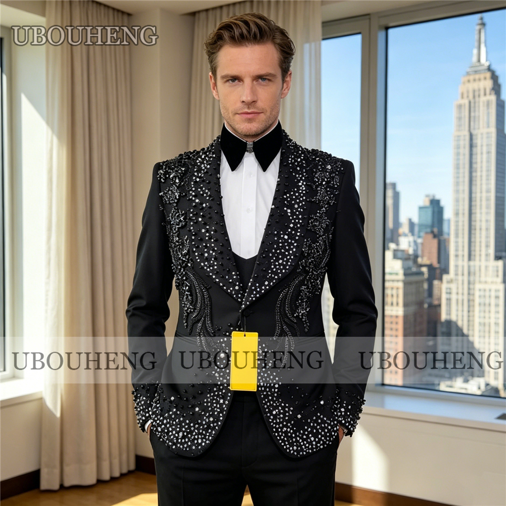 Luxury 3 Piece Men Suit Black  - Mens Grooming Kit Luxury 리뷰 및 가격
