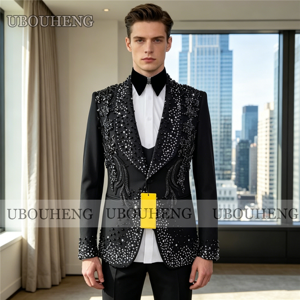 Luxury 3 Piece Men Suit Black  - Mens Grooming Kit Luxury 리뷰 및 가격