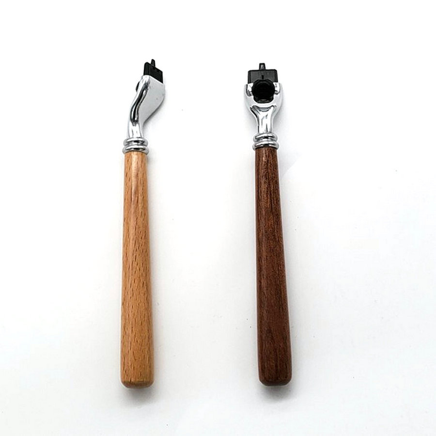 Men 's Wood long handle  Manua - Straight Razor Safety 리뷰 및 가격
